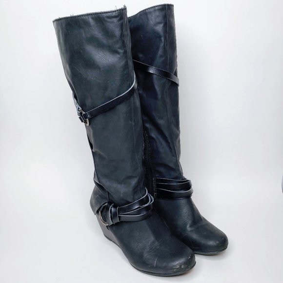 Blowfish Black Heeled Boots - Picture 1 of 10